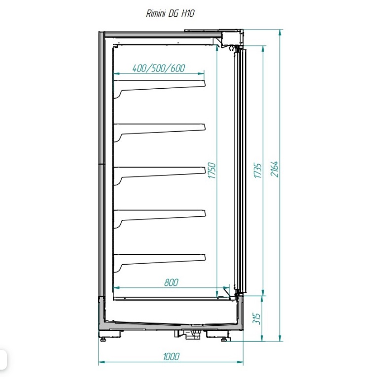 Охлаждаемый стеллаж Italfrigo Cryspi Rimini H10 DG 1875 (без боковин)