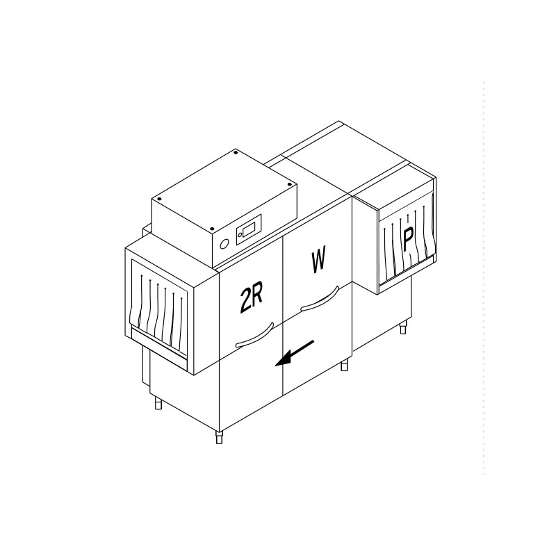 картинка Машина посудомоечная конвейерная DIHR RX 296 LC V