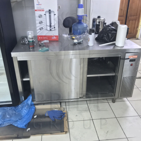 Стол тепловой пристенный двери купе HICOLD TS 15 SN 1500х600х850