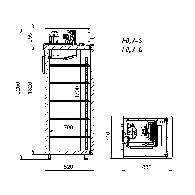 Шкаф морозильный ARKTO F 0.7-SD без канапе