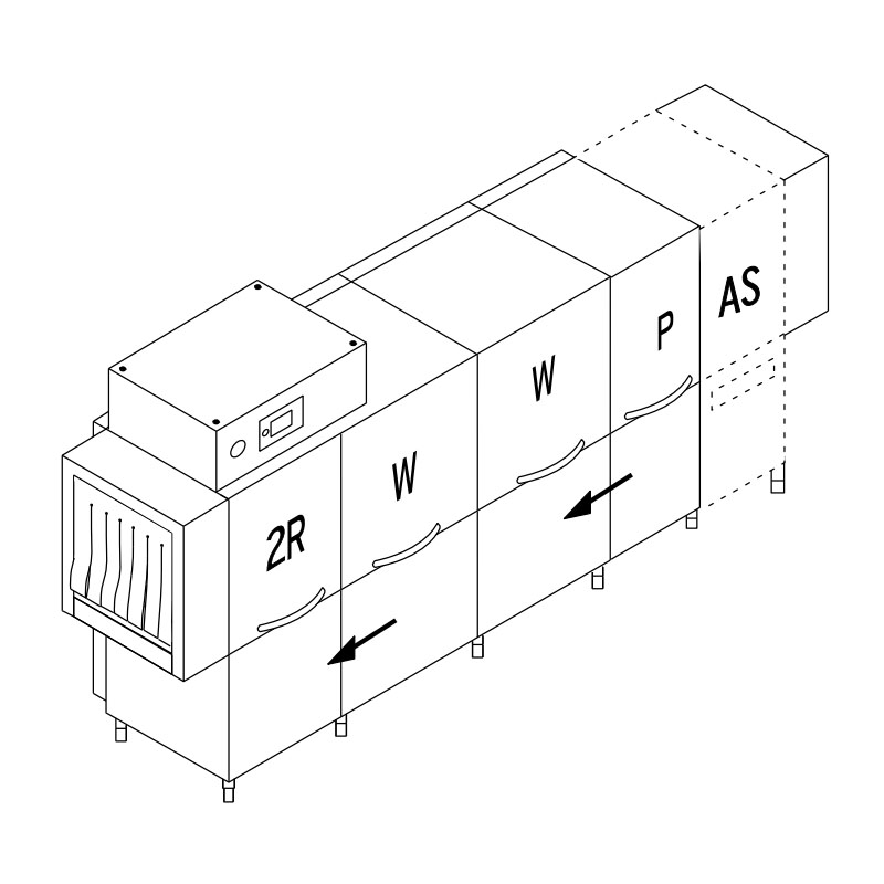 Машина посудомоечная конвейерная DIHR RX 356 V