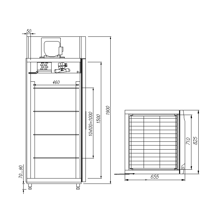 картинка Шкаф морозильный Carboma F560 INOX