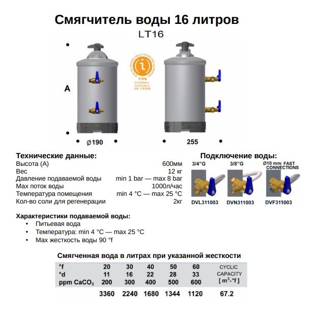 картинка Смягчитель воды 16л Silanos