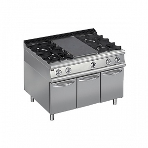 картинка Плита со сплошной поверхностью газовая 900 серии Apach Chef Line LRSTG129R4CS