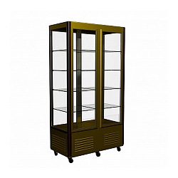 картинка Кондитерская витрина Carboma D4 VM 800-1 (R800C Сarboma Люкс 1/2, INOX) LATIUM